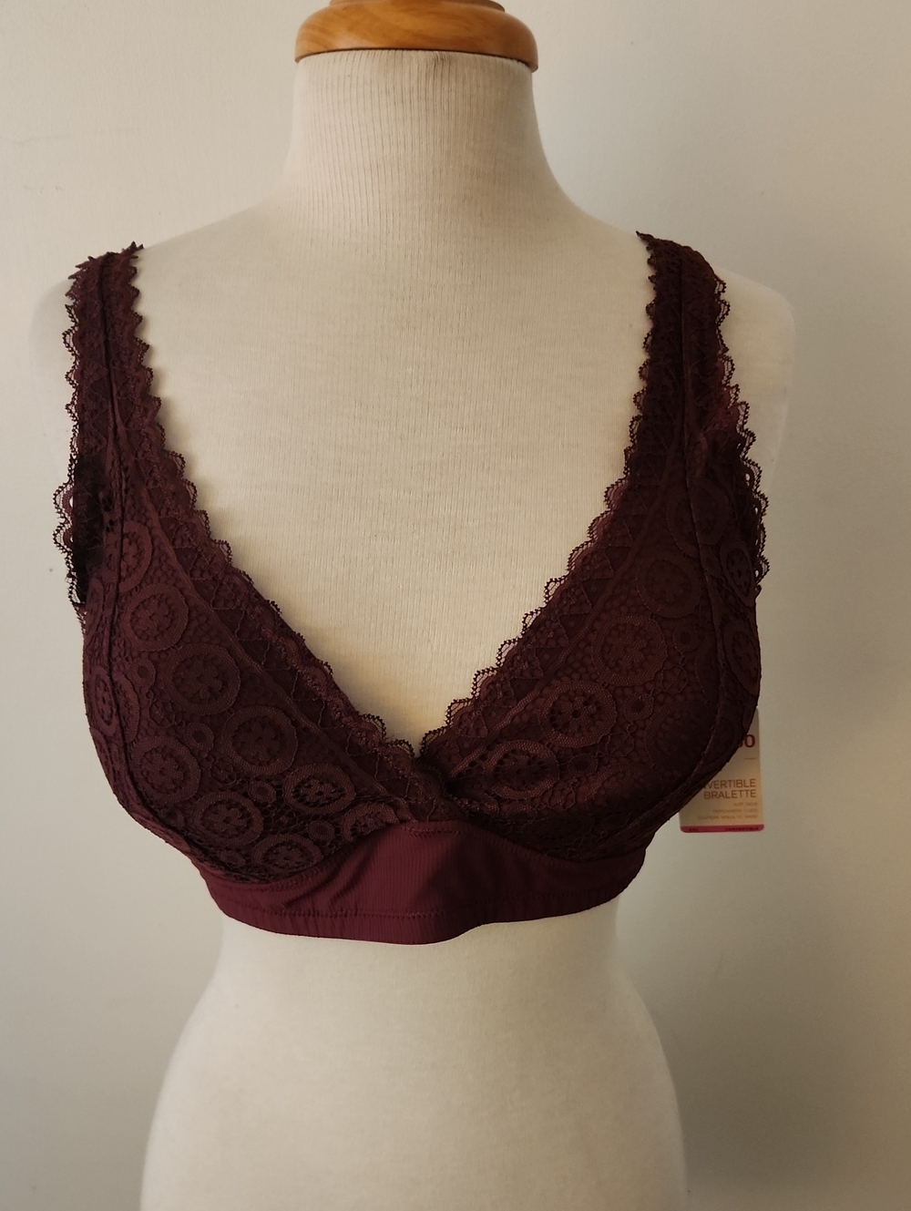SO Lace Bralette in Deep Wine